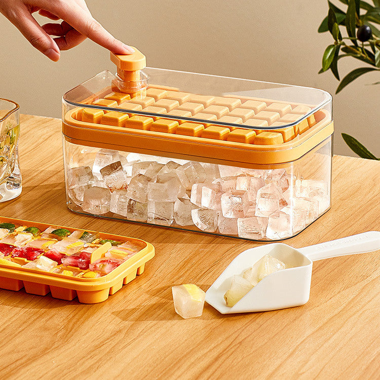 One-Button Press Ice Cube Maker with Storage Bin | Kichlit