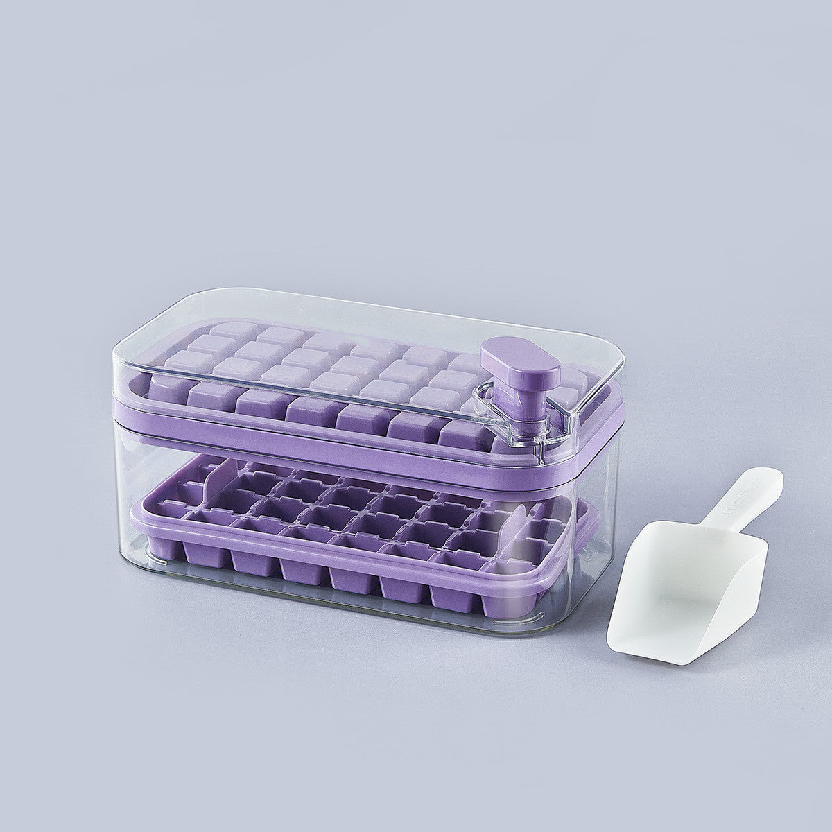 One-Button Press Ice Cube Maker with Storage Bin | Kichlit