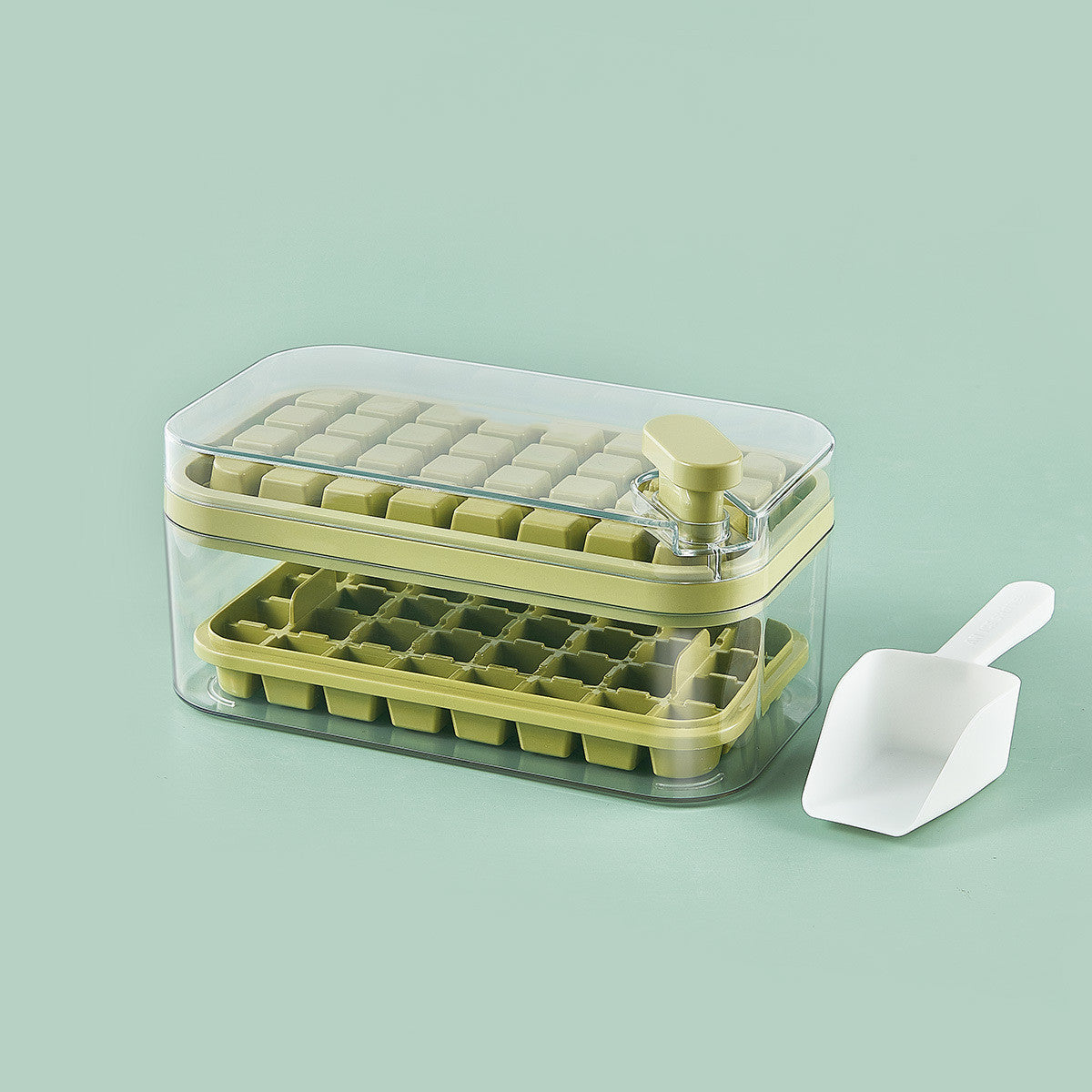 One-Button Press Ice Cube Maker with Storage Bin | Kichlit