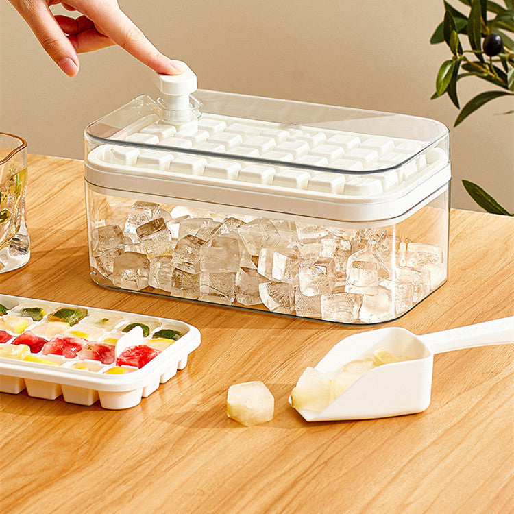 One-Button Press Ice Cube Maker with Storage Bin | Kichlit