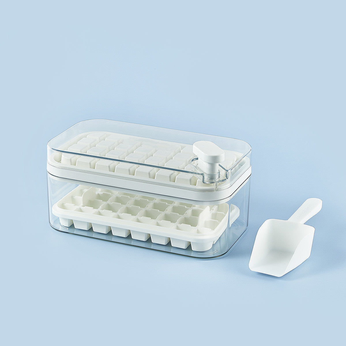 One-Button Press Ice Cube Maker with Storage Bin | Kichlit